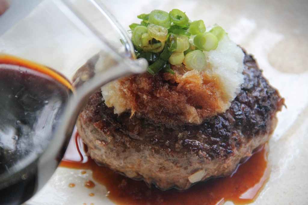 Hamburger Steak with Daikon Oroshi