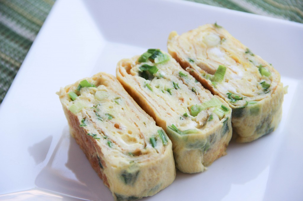 Tamagoyaki with Green Onions Recipe