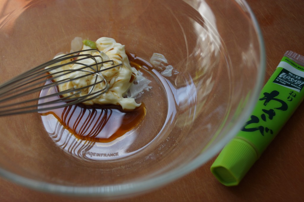 avocado salad with wasabi dressing