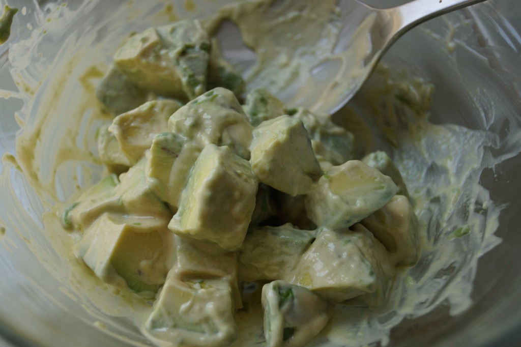 avocado salad with wasabi dressing