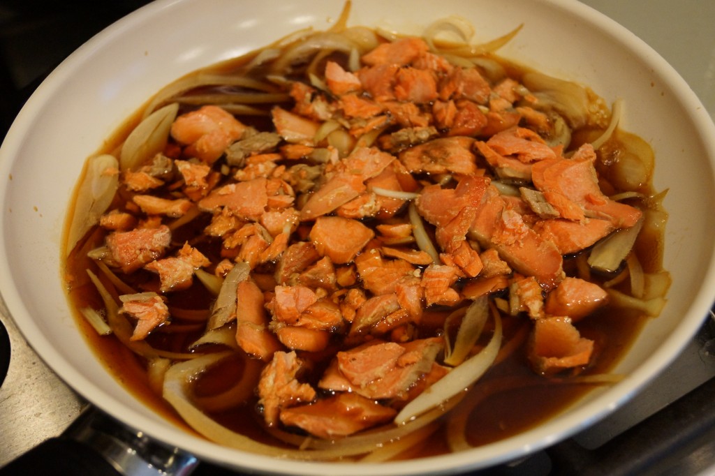 salmon and egg donburi