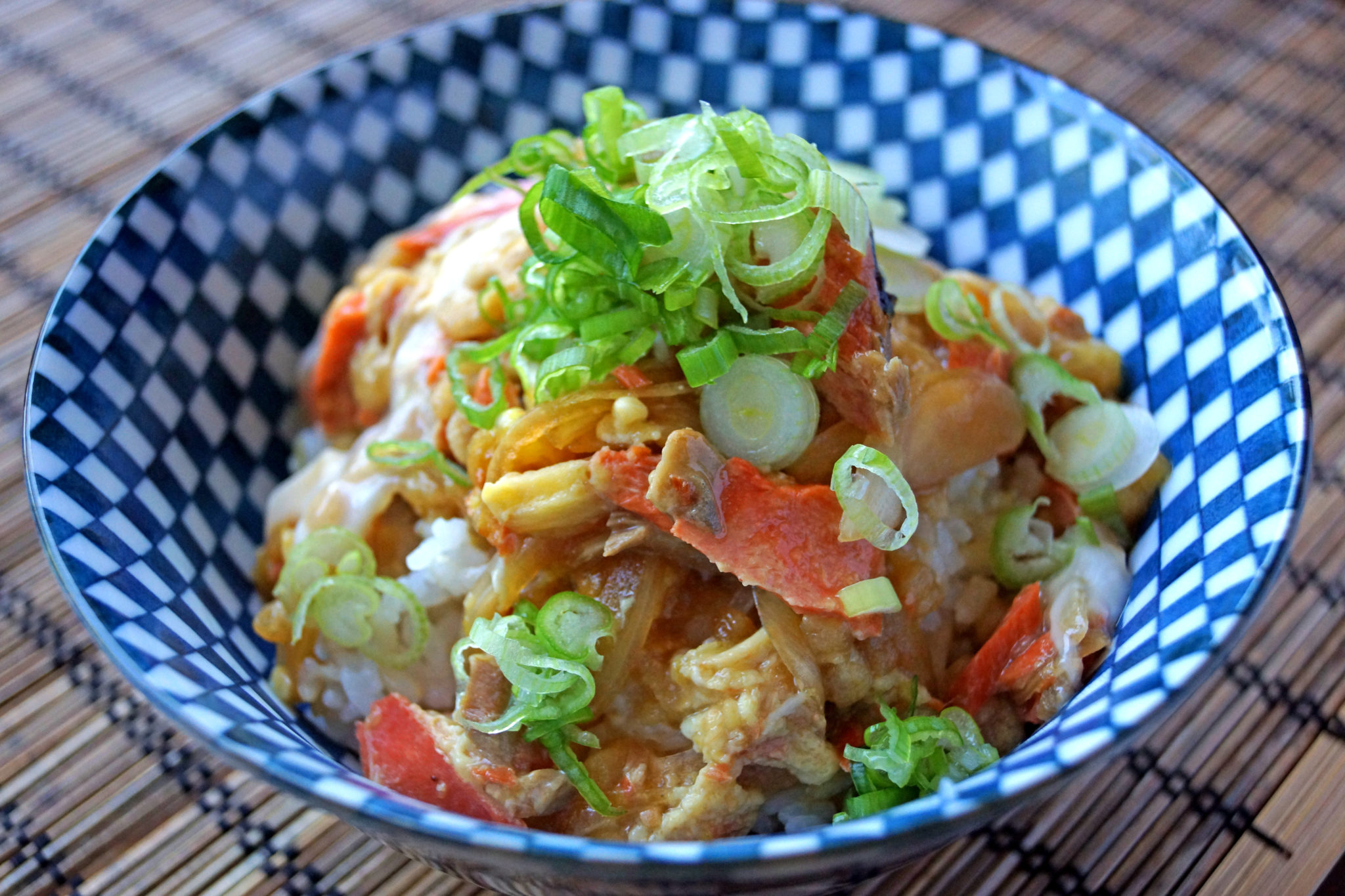 salmon and egg donburi