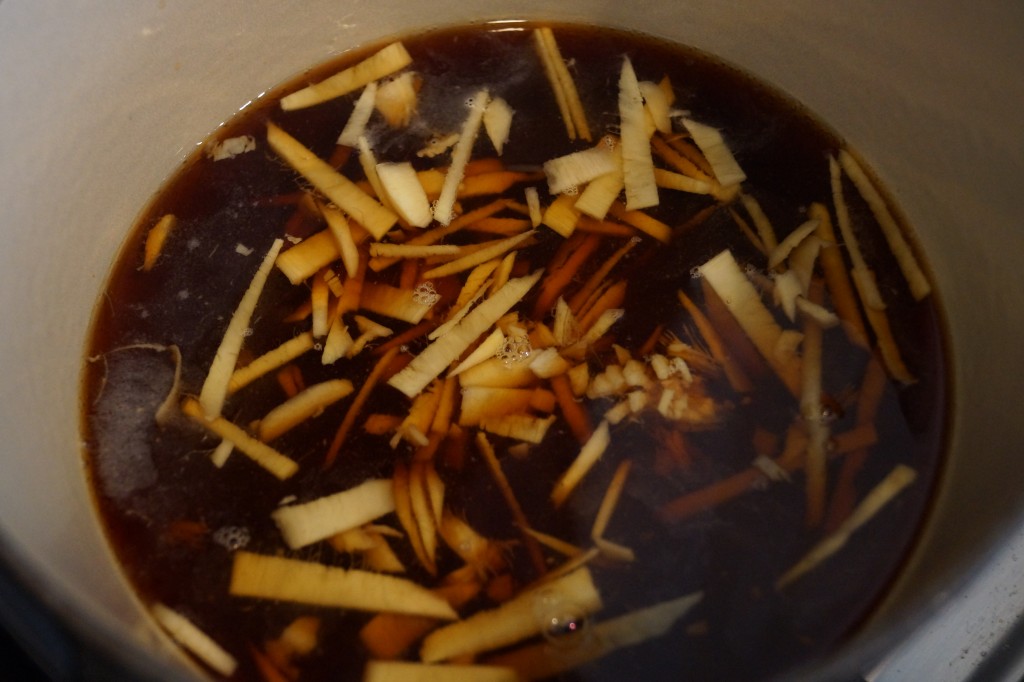 pork shigureni with sesame