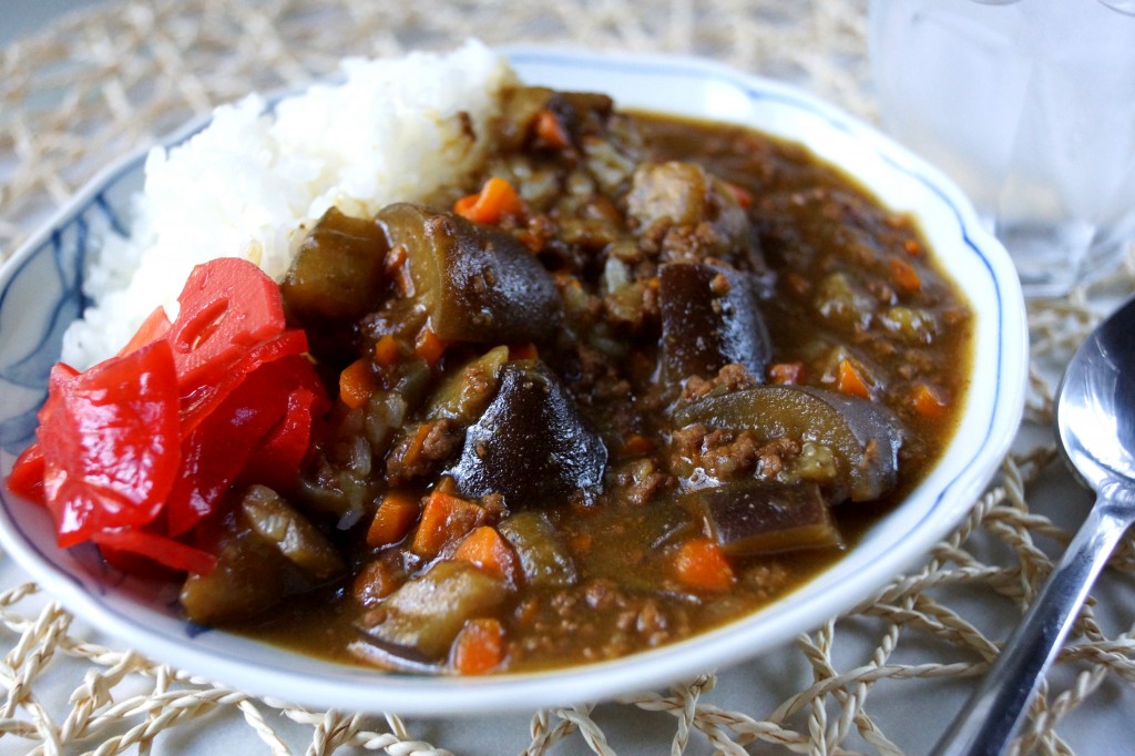 Eggplant and Ground Beef Curry