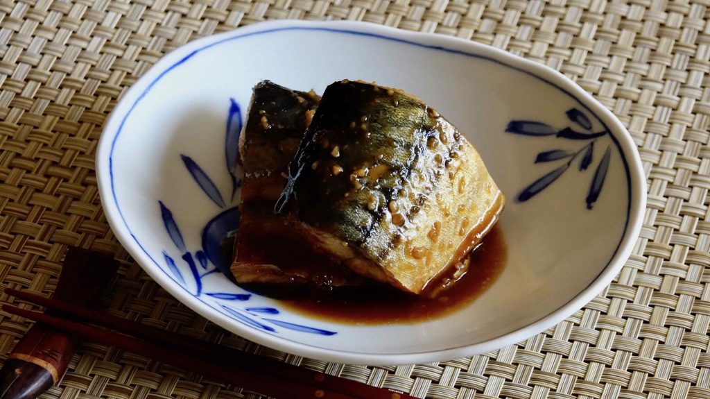 Saba Misoni (Simmered Mackerel in Miso)