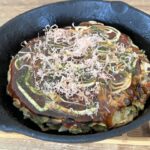 shrimp and cheese okonomiyaki
