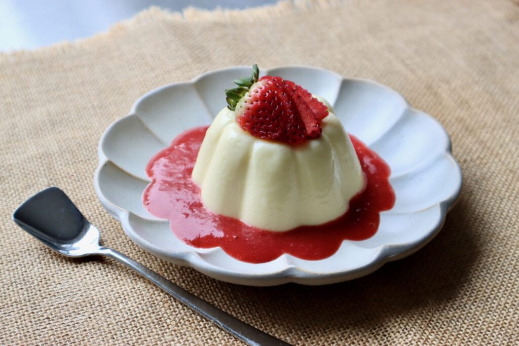 Bavarois with Strawberry Sauce