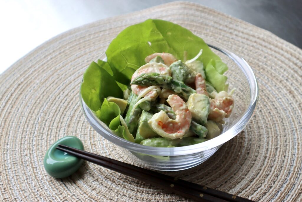 Shrimp Avocado Asparagus Salad