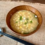 Miso Soup with Corn and Green Onions