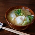 Miso Soup with Broccoli, Onion, Egg