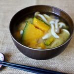 Miso Soup with Kabocha and Shimeji Mushroom
