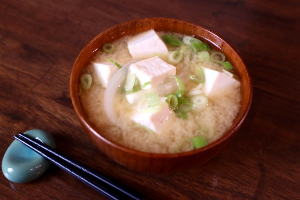 Miso Soup with Tofu and Onion