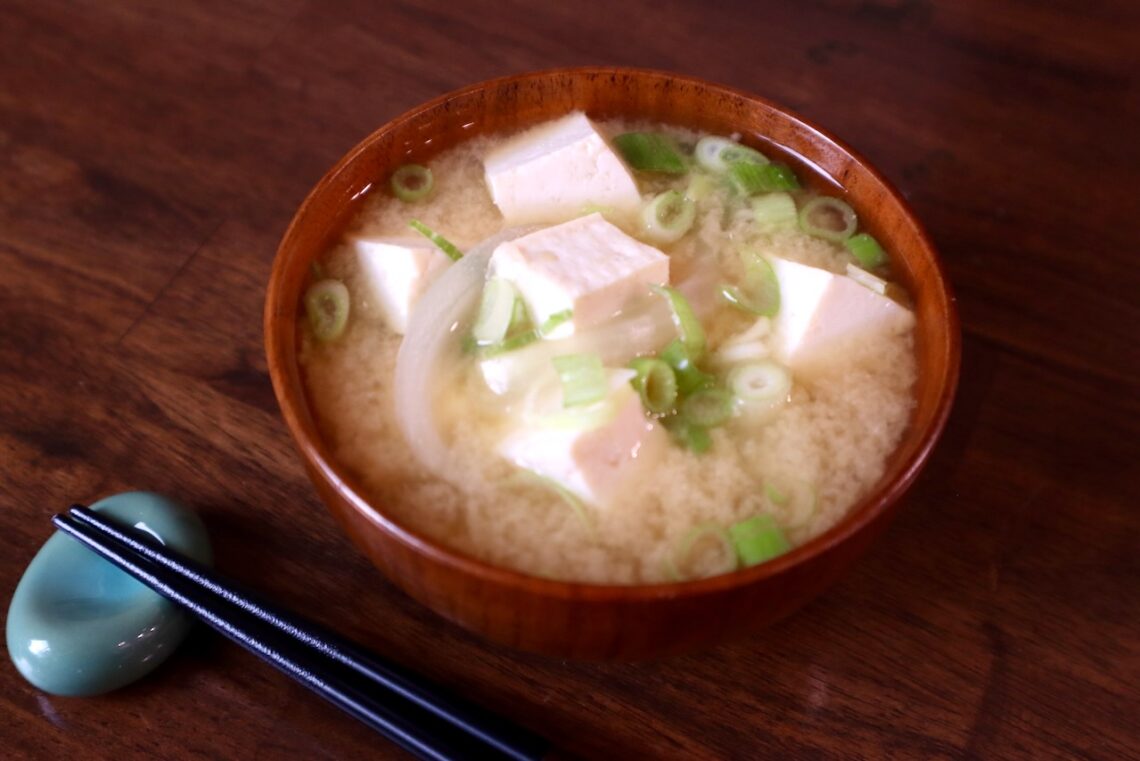 Miso Soup with Tofu and Onion