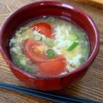 Miso Soup with Egg and Tomato