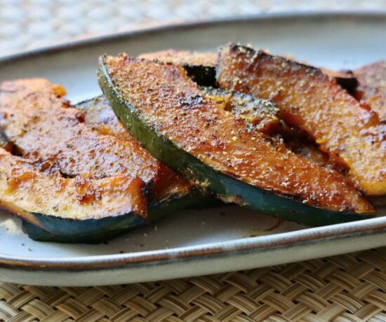 Sautéed Kabocha with butter and soy sauce