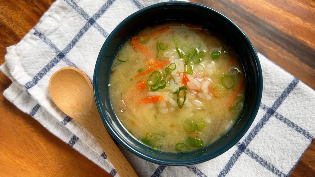 miso soup with steamed rice