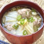 Miso Soup with Pork Meatballs