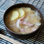 Miso Soup with Potato, Onion, Ham