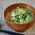 Miso Soup with Pea Sprouts and Eggs