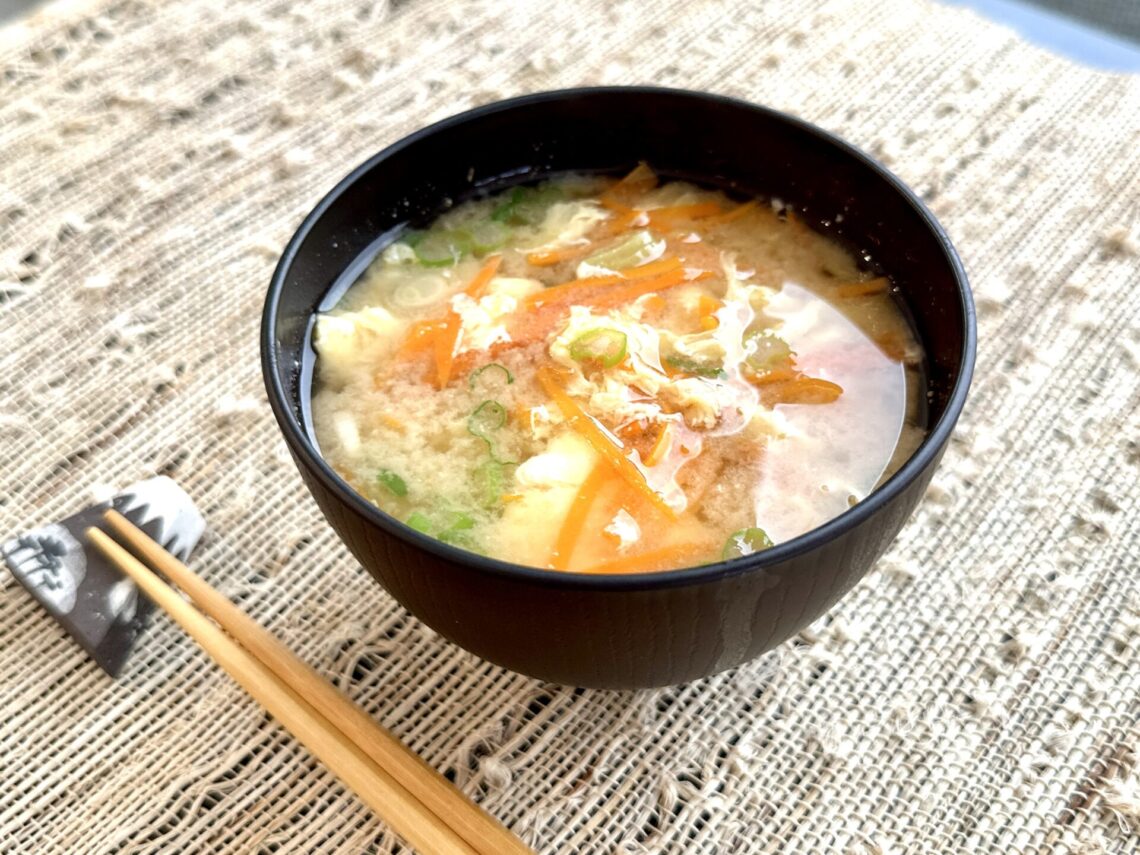 Miso Soup with Carrot and Egg