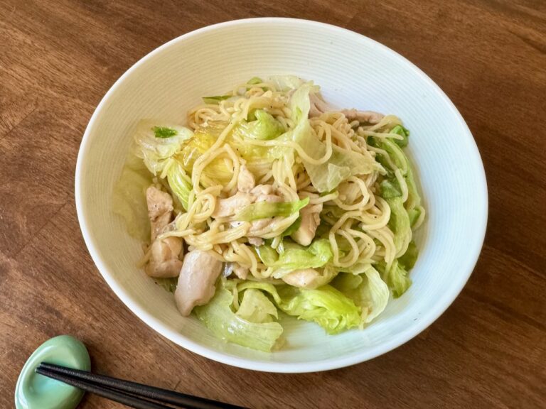Chicken and Lettuce Yakisoba